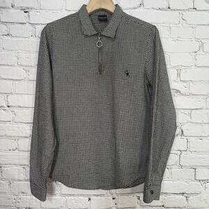 Colourful Rebel Houndstooth 1/4‎ Zip Top Size S The Young & Restless Snap Cuff